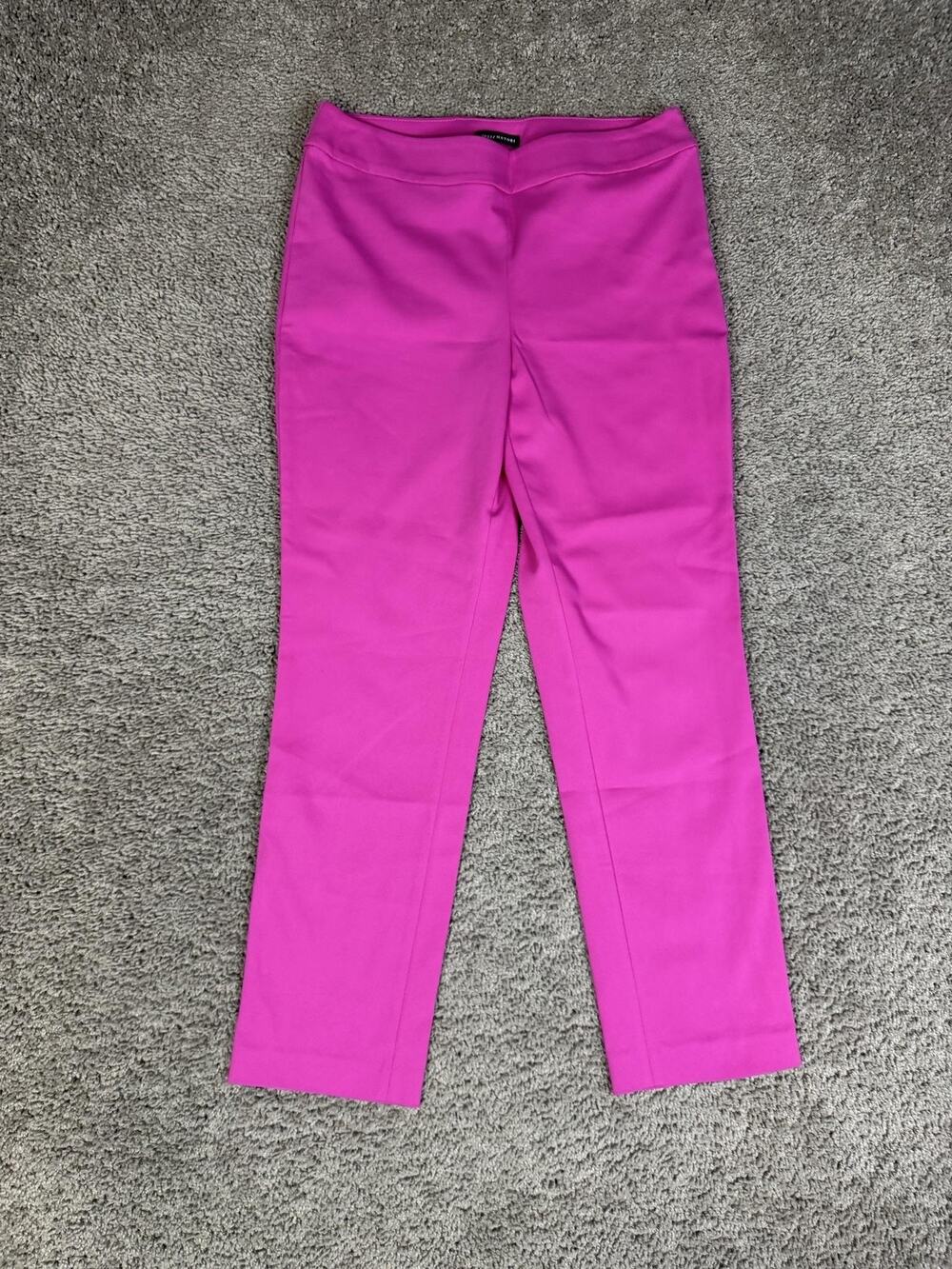 Josie Natori Pants Womens 6 Pink Dress Slim Pull On Stretch Pleated 26in